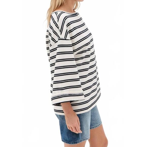 NEW FREE PEOPLE cest la vie tee in black & white combo - Picture 4 of 6